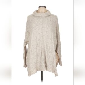 Anthropologie Speckled Cream Turtleneck Sweater